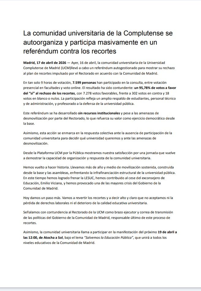 UCM por la Pública tweet media