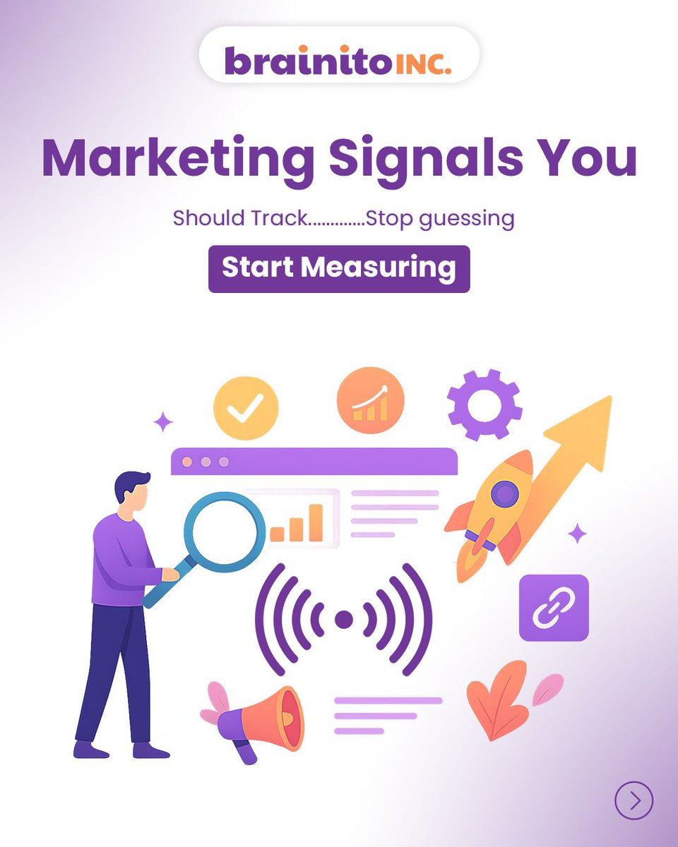 Brainito_com's tweet image. Marketing Signals: That Matter Traffic, Leads, Conversions, Customer Feedback. Track what matters.

#marketingexperts#marketingagency#businessmarketing#growthstrategy#marketingconsultant#marketingleader#datadrivenmarketing