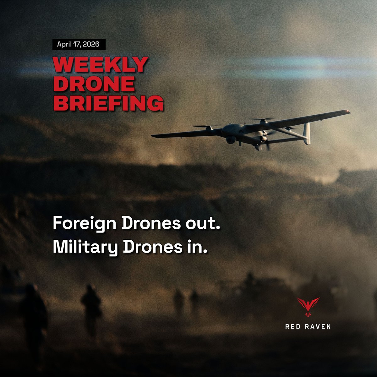RedRavenUAS's tweet photo. DJI drops 4 products — only 3 reach America. Plus $270M Air Force contract, $29B counter-drone boom, and Part 107 pass rates at record lows. Every layer moved this week. 

Full briefing: https://t.co/YGCCW2nQi0

#DroneNews #UAS #DJI #Part107 #RedRavenUAS https://t.co/uPTK2GdlKY