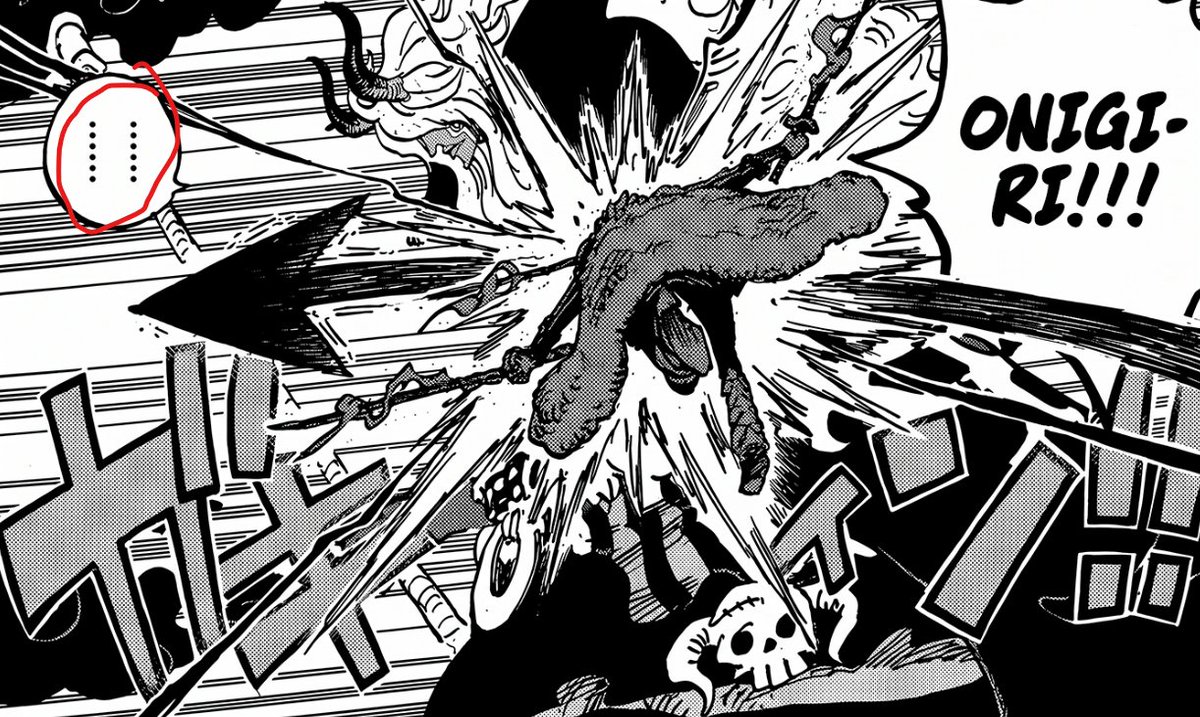 mstfansubs's tweet photo. @WorstGenHQ #ONEPIECE1180
here's my interpretation, Imu noticed Zoro coming at him (including with the eyes on his Haguromo), so he tried to speed blitz him with an attack using his tail, but Zoro reacted faster and blocked Imu's tail, which is why we see Imu surprised (dots in the bubble) https://t.co/c5PERM1atT