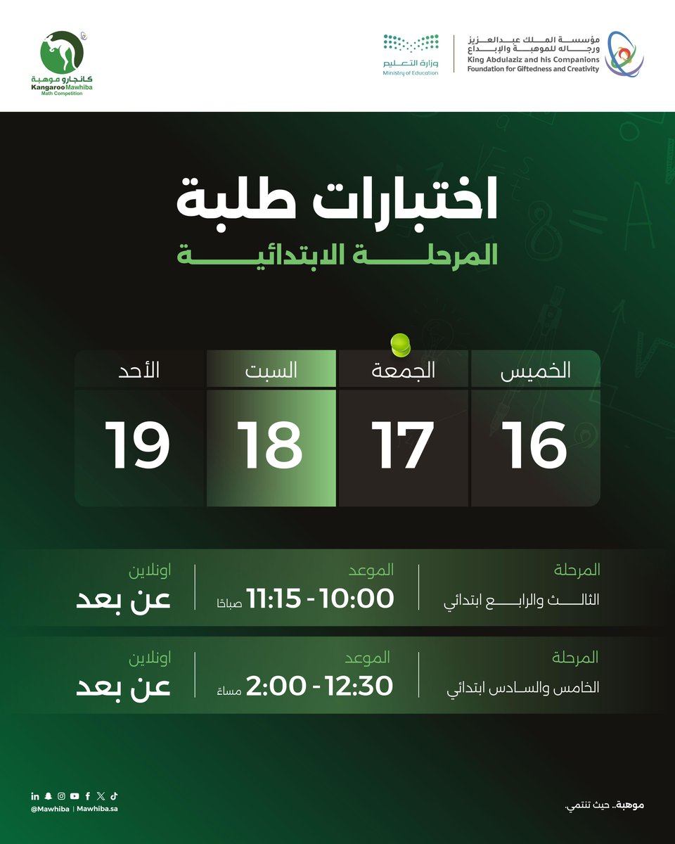 مؤسسة الملك عبدالعزيز ورجاله للموهبة والإبداع tweet media