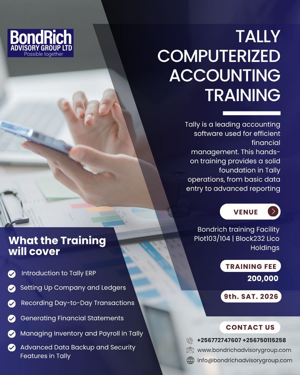 BondrichGroup's tweet image. Learn Tally in just ONE day!
Practical training. Real skills.
📩 Register now
#Tally #Accounting 
lms.bondrichadvisorygroup.com/events/master-…