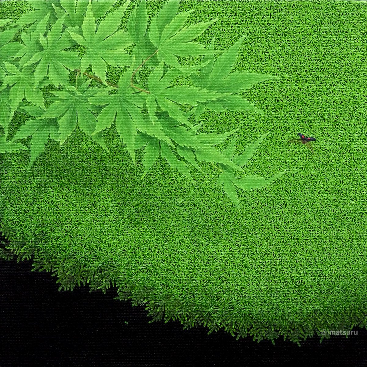 imatsuru's tweet photo. 「揺れる」
油絵/180×180mm

#作品紹介🌱
#油絵
#苔 https://t.co/elQ3kwnb2k