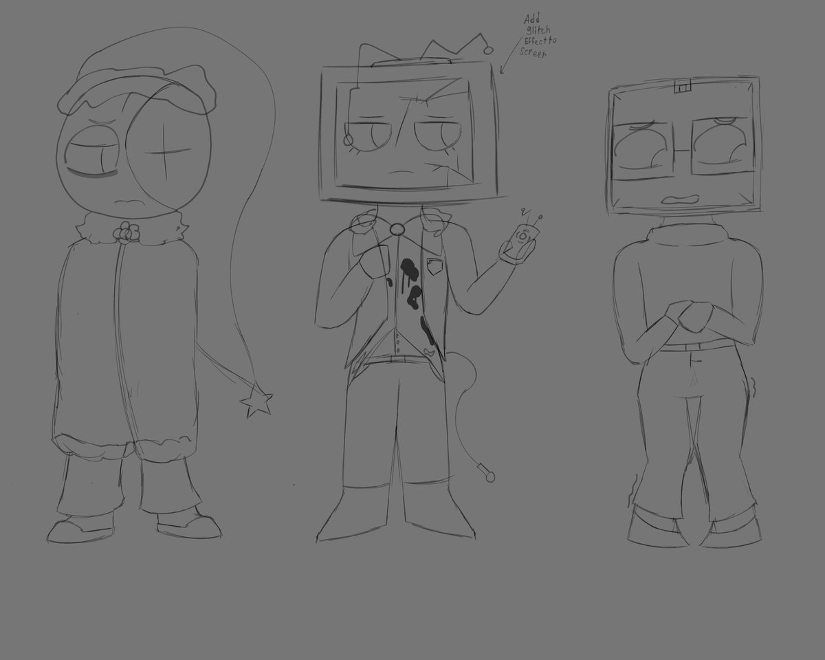 frostysworld90's tweet photo. Realized I never showed the rest of the designs for the survivors :p

Heres the sketch concepts we got! Some will be redesign or touched up a bit so just keep that in mind! ^^
#Dandysworldasym #DandysAsym #Dandysworldau #DWTLT #Dandysworldasym #TheLostTapes https://t.co/KdoDaOSRjg