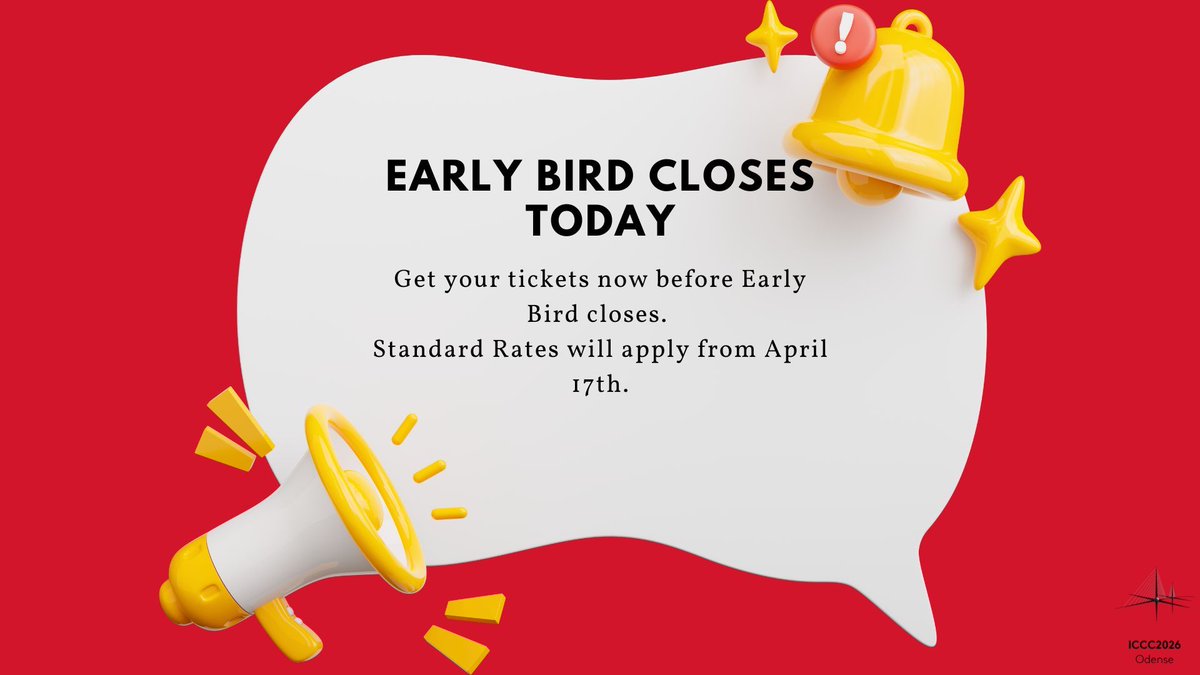 ICCChemistry's tweet photo. 🚨  Early Bird closes today! https://t.co/ewHlJwRH12 https://t.co/L9EGswYgRt