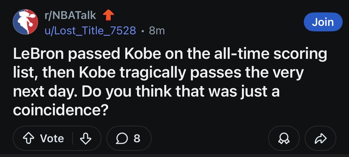 AcctYeah's tweet photo. NBA Reddit genuinely ain’t real bro 😭 https://t.co/L6PApthyMr