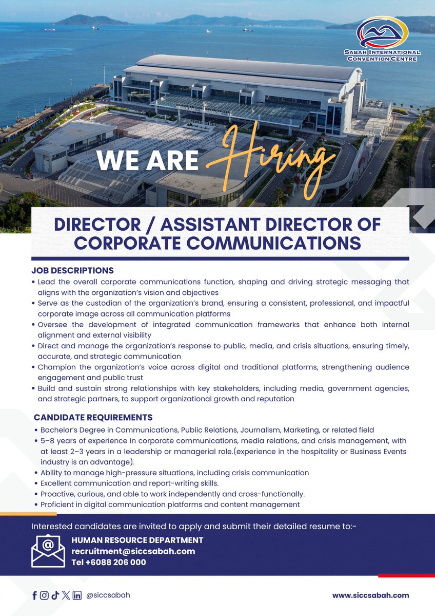 Sabah International Convention Centre (SICC) tweet media