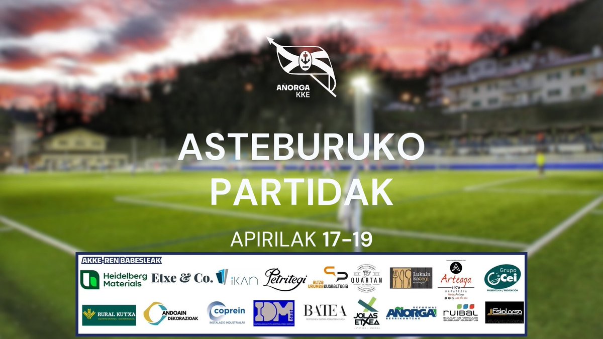 AKKEFUTBOLA's tweet photo. ⚪️🔵🟢ASTEBURUKO PARTIDAK 
Tamalez gure Mutilen 3RFEF, Euskal Liga Jubenileko mutilek eta Emakumezkoen Euskal Ligak ezingo dute kopako finalaz behar bezala gozatu. Gauzak fede txarrarekin egiten direnean ez dago ezer egiterik.Animo neska-mutilak!
#GorAñorgaTrakatra #AKKENeurketak https://t.co/lPoa1oaL5p