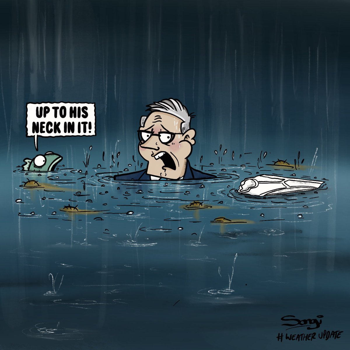 Songicartoons's tweet photo. Weather update… #starmer #turnedoutniceagain #mandleson https://t.co/Aoq6cNQjq5