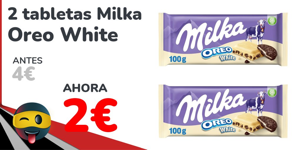michollo's tweet image. 🍫🤍 ¡MILKA OREO WHITE (PACK 2 TABLETAS) que es una locura! 😱 Chocolate blanco + Oreo… combinación brutal 😍👇 ⚠️ ¡Dulce tentación imposible de resistir! 👇

▶️ michollo.to/RHTch

#Milka #Oreo #Chocolate #Dulces #Ofertas