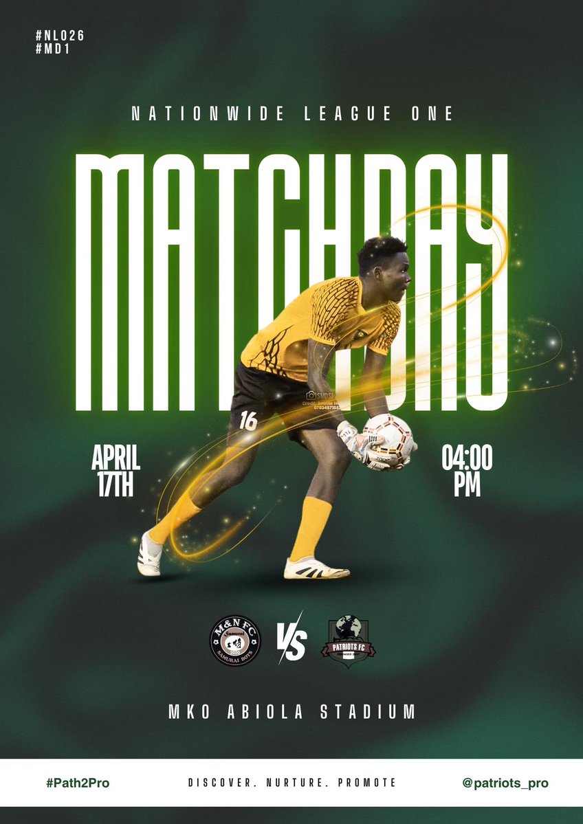 patriots_fc's tweet image. Matchday is here! 🔥⚽
No excuses, no stories — just football.
4PM, we step out to make a statement. 💪
Be there to witness it.
#MD1 #PatriotsFC #GameTime #LockedIn”