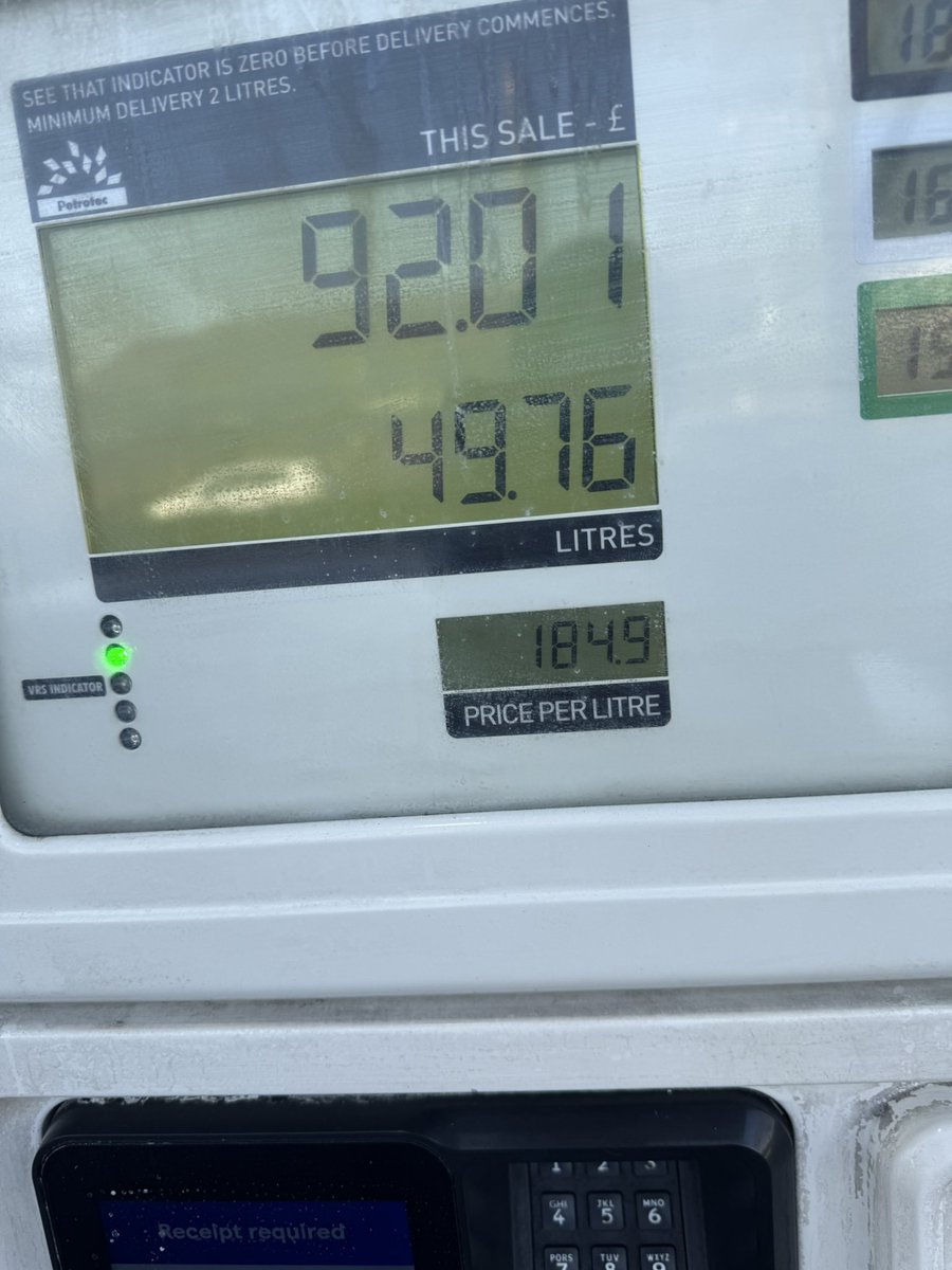 Festy_G's tweet photo. @AsakyGRN Is not only Nigeria problem, this problem is worldwide, below is the confirmation of that I use to full my car as well. My car is not on reserved and I fuel it with £92. https://t.co/C3QG8Z0Maq