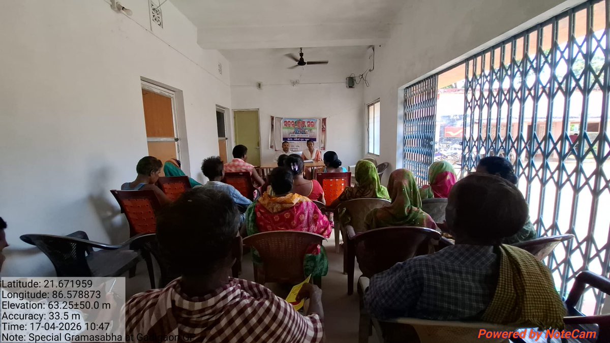 BDO_Khunta's tweet photo. @SPECIAL GRAMASABHA OF DIFFERNT GPS OF KHUNTA BLOCK ON 17.4.26
@CMO_Odisha @DM_Mayurbhanj @ZP_Mayurbhanj @sird_pr_odisha https://t.co/RUC82p0iQE