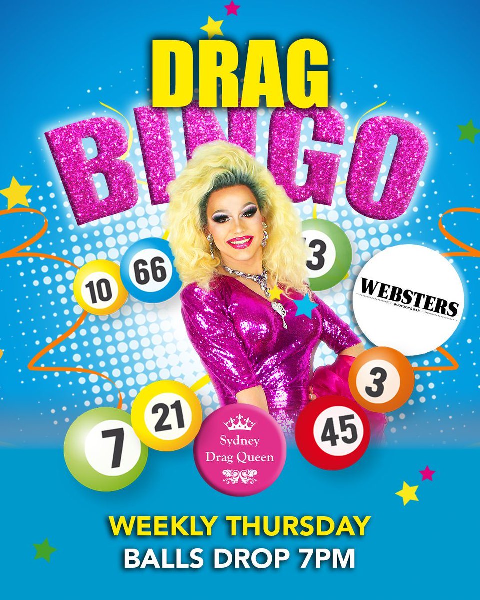 Join us for DRAG BINGO @webstersbarnewtown weekly Thursdays, this week hosted by the fabulous <a href="/missanniemation/">Annie Mation</a>! 🎉 FAB prizes await! 💰

🎟 Secure your spot: webstersbar.com.au

#sydneydragqueen #dragbingo #whatsonnewtown