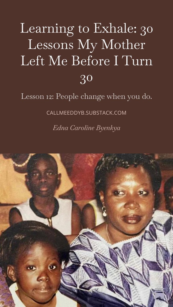 EdnaCaroline10's tweet image. People change when you do.

I saw it first with my mother, and I understand it differently now.

Seasons will always reveal what’s real.

Lesson 12!

Read here: open.substack.com/pub/callmeeddy…

#grief #loss #living #becoming