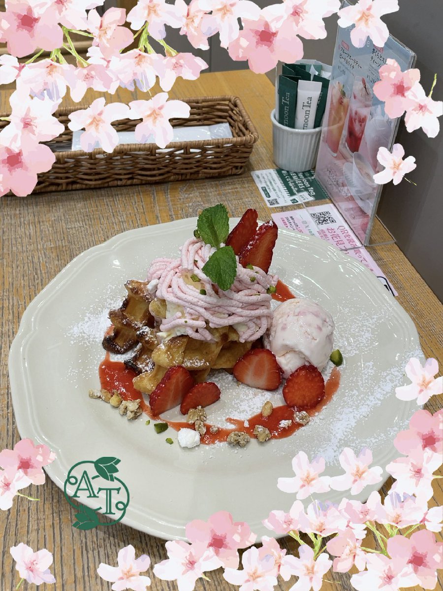 mi04ly_'s tweet photo. おいしかった🌸🍓

#お花見アフタヌーンティー2026
#さくらと苺のモンブランワッフル https://t.co/FLVshGloZE
