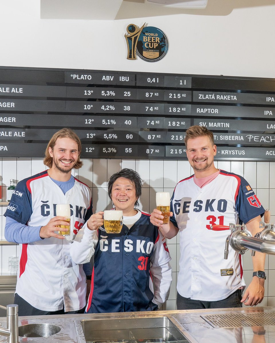 baseballczech_'s tweet photo. Have you tried our official Japanese beer?! 🍺

In collaboration with Yokohama Bay Brewing, we’ve brewed the Official Japanese Beer of Baseball Czech. 🇨🇿 And not just with anyone – they currently brew the best Bohemian-style lager in the world! 🥇 Last year, at the beer “WBC” – the World Beer Cup – they won the prestigious Bohemian-Style Lager category.

You can order the tasty beer at 📲 https://t.co/DacArWS09S

#baseballczech #yokohamabaybrewing