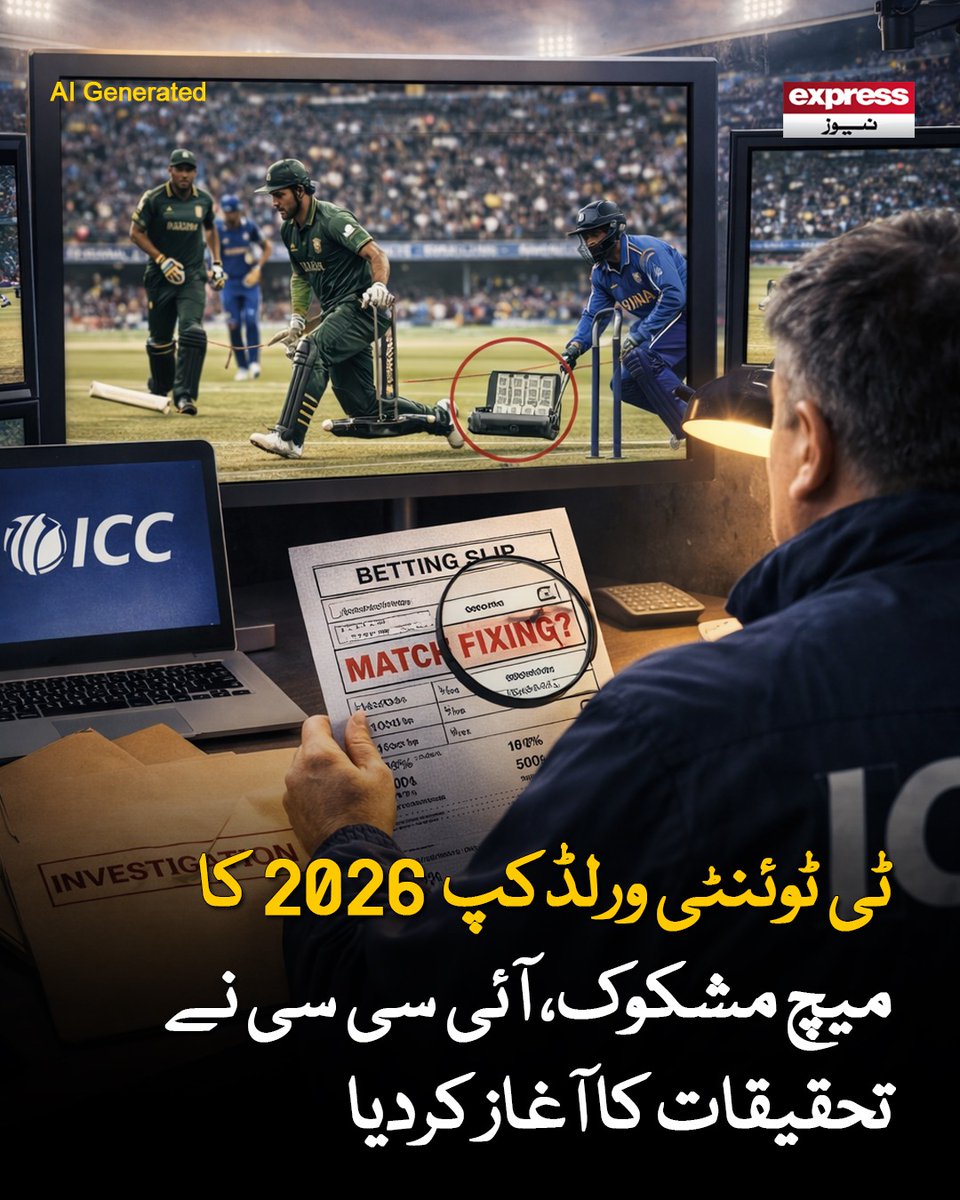 ExpressNewsPK's tweet image. آئی سی سی اینٹی کرپشن حکام کا کہنا ہے کہ وہ ان معاملات پر فی الحال کوئی تبصرہ نہیں کر سکتے

مزید جانیں: express.pk/story/2808919

#ICC #Cricket #corruption #Fixing #Breakingnews #Latestnews #ExpressNews #ICCT20WorldCup