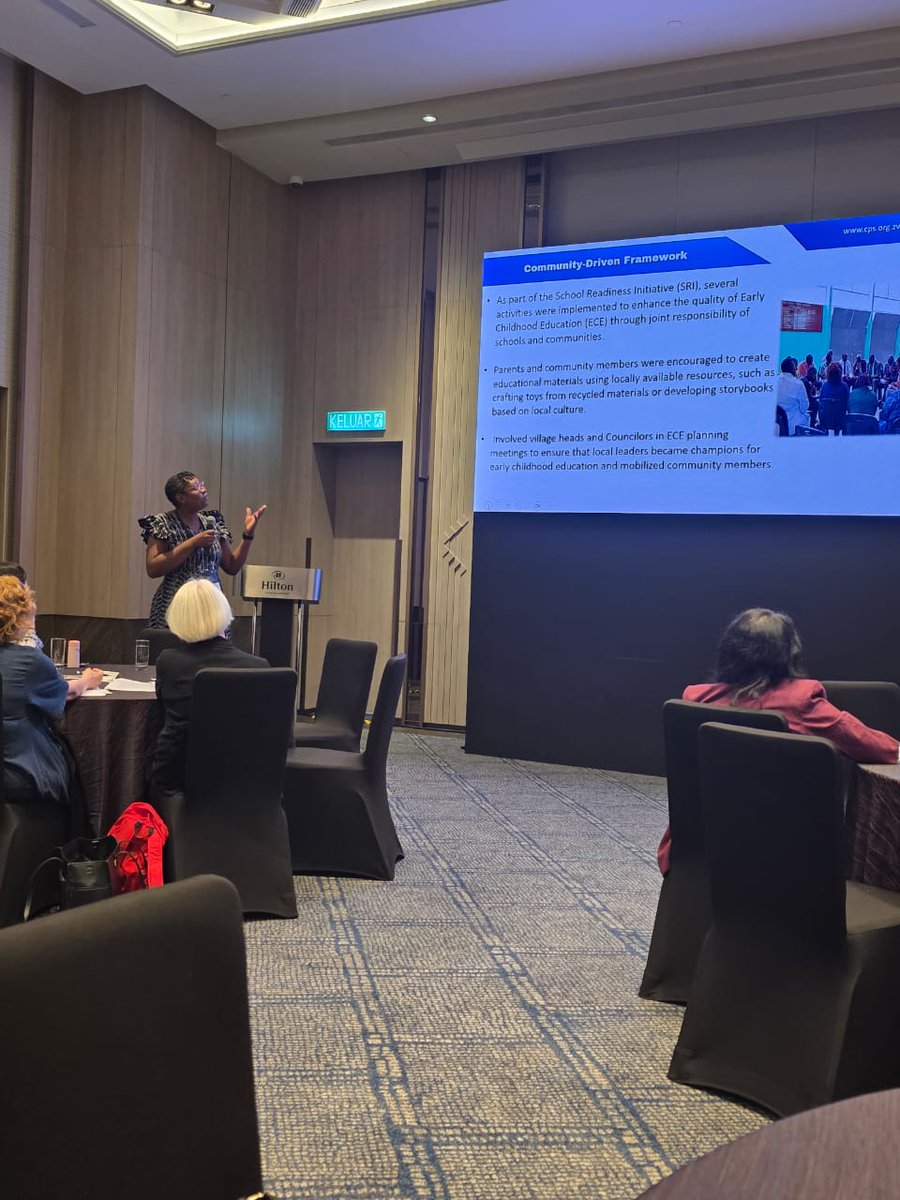 CPSZimbabwe's tweet photo. While many ECE centres still face limited resources &amp; low community involvement, affecting school readiness, CPS is responding. At the World Forum in Kuala Lumpur, Mercy Sakanya highlighted community-led approaches that put families &amp; systems at the centre. #ECD #ChildProtection https://t.co/LMhByR8oJk