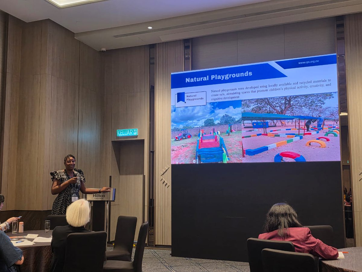 CPSZimbabwe's tweet photo. While many ECE centres still face limited resources &amp; low community involvement, affecting school readiness, CPS is responding. At the World Forum in Kuala Lumpur, Mercy Sakanya highlighted community-led approaches that put families &amp; systems at the centre. #ECD #ChildProtection https://t.co/LMhByR8oJk