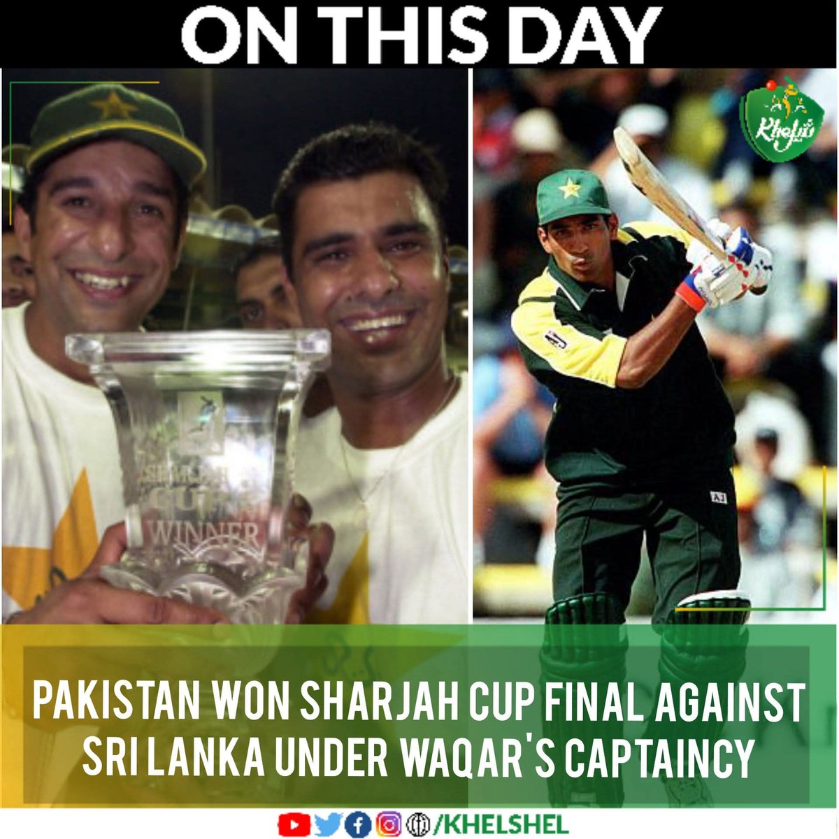 khelshel's tweet photo. #OnThisDay in 2002,
M.Yousuf became the first & only batsman to score a century in his 100th ODI match scoring 129 off 131 balls helped Pakistan win by 217 runs against Sri Lanka in the final of #Sharjah Cup defending 295 at Sharjah
#PAKvSL #Cricket #Pakistan | #MohammadYousuf https://t.co/qNg0JCSOoo