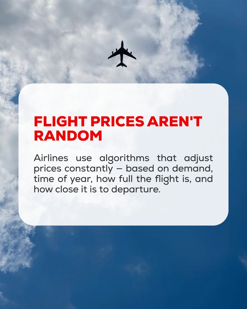 tickets_hq's tweet image. Airline pricing is changing. AI is making it faster, smarter, and harder to keep up with. Good thing you don't have to. Tickets tracks price history and tells you whether to buy now or wait.
Link in bio 👇
#travelhack #cheapflights #flightdeals #travelsmart