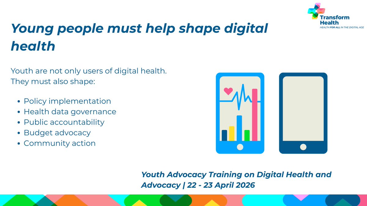 Trans4mHealthKe's tweet image. As Kenya moves from digital health laws to implementation, youth must be part of the process not an afterthought

Final day to apply!

Submit a 250-word statement on your work &amp;amp; why you should contribute to the Youth Action Plan.

📩info@kelinkenya.org

#YouthInDigitalHealth #UHC