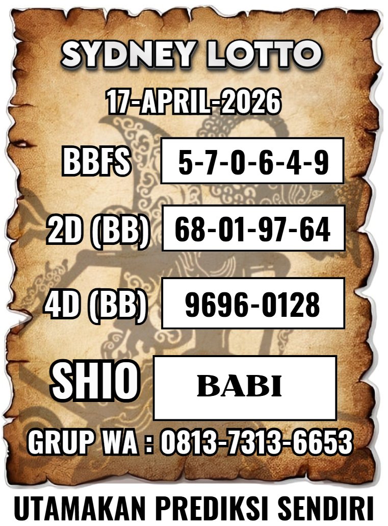 ambototoocom's tweet photo. Prediksi SDY LOTTO Tgl 17-04-2026 Boskuh💯
Gabung Grub GRATIS⬇️⬇️
https://t.co/3MvPb1oxFx
#angkasdy #prediksisdy #rumussdy #sydneylotto https://t.co/lTTitjhKPn