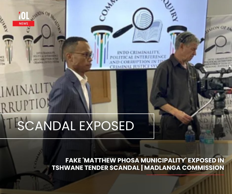 IOL's tweet image. A non-existent municipality is in the spotlight as City of Tshwane CFO Gareth Mnisi is set to explain to the Madlanga Commission how he allegedly tried to secure a security tender through the “Matthew Phosa municipality” in Mpumalanga.
#news #nonexistent #municipality