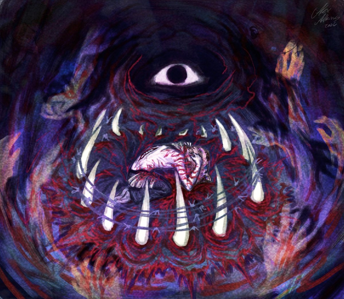 RosenundAstern's tweet image. "The Devil" 
#horrorart #originalartwork