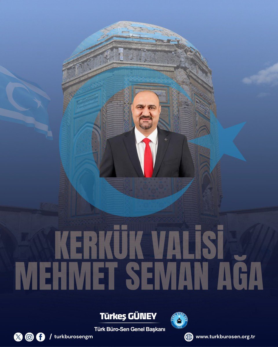 📌 KERKÜK’TE BİR ASIR SONRA TÜRK VALİ

📌 Irak Türkmen Cephesi Genel Başkanı Sayın Mehmet Seman Ağa’nın Kerkük Valiliği görevine seçilmesi, yüreğimizi gururla dolduran, tarihi anlamı son derece büyük bir gelişmedir. Kendisini en kalbi duygularımızla tebrik ediyor, üstlendiği bu