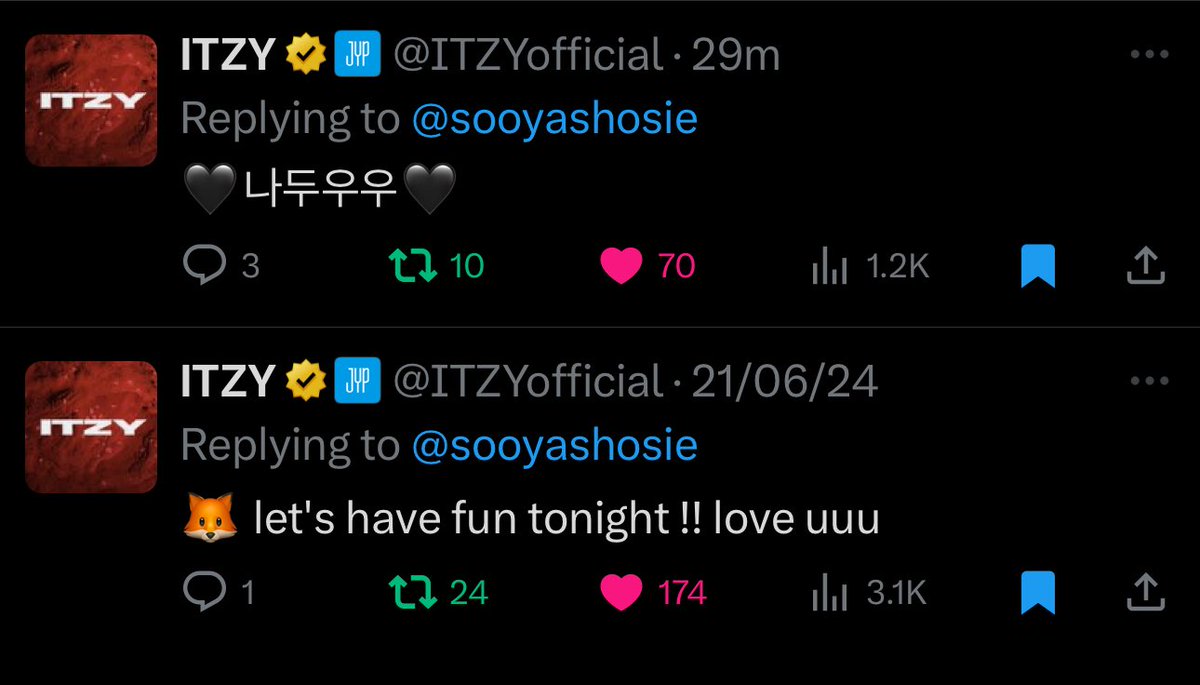 sooyashosie's tweet image. the way all itzy members interacted with me now 😋 #BlessedLife