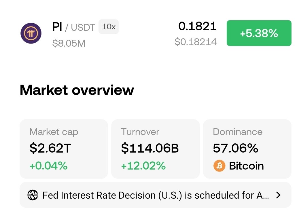 Alafasy1246's tweet photo. After recent smart contract updates amongst other announcements, $pi jumps 5% 💥

#piprice #PiNetwork #pirex https://t.co/uS7faTtM8s