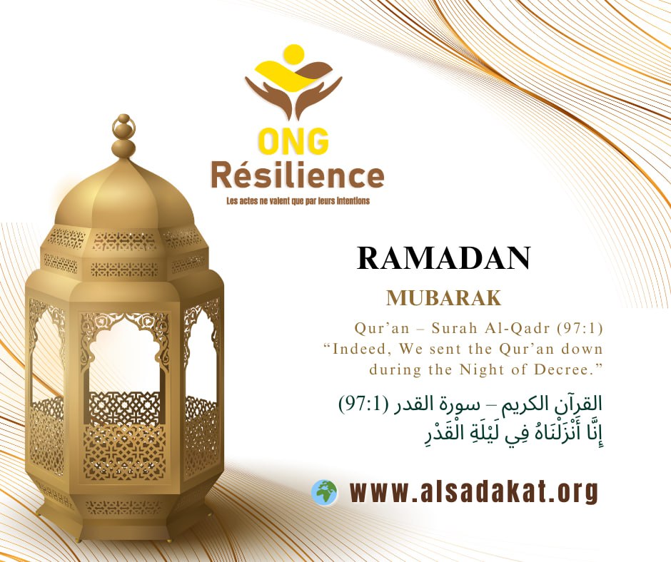 Ong_Resilience's tweet image. 🌙 Ramadan Mubarak
The Night of Decree (Laylat al-Qadr) is a blessed night that occurs during the last ten nights of Ramadan. It is the night when the Qur’an was first revealed to the Prophet ﷺ.

🌍 alsadakat.org

#RamadanMubarak
#ONGResilience
#Ramadan2026