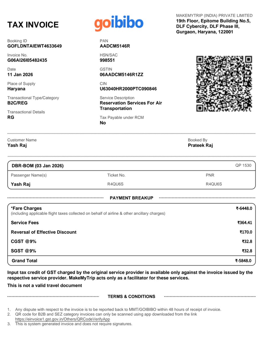 prats0309's tweet photo. Kindly initiate the full refund. Flight was CANCELLED from your end without any prior information. Even after raising concerns on your app, no outcome has been achieved yet. @GoibiboSupport @AkasaAir @DGCAIndia @MoCA_GoI @PMOIndia https://t.co/wRLEJluzNm