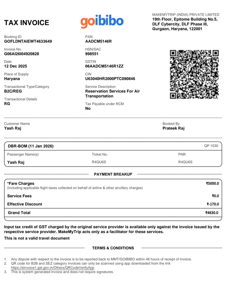 prats0309's tweet photo. Kindly initiate the full refund. Flight was CANCELLED from your end without any prior information. Even after raising concerns on your app, no outcome has been achieved yet. @GoibiboSupport @AkasaAir @DGCAIndia @MoCA_GoI @PMOIndia https://t.co/wRLEJluzNm