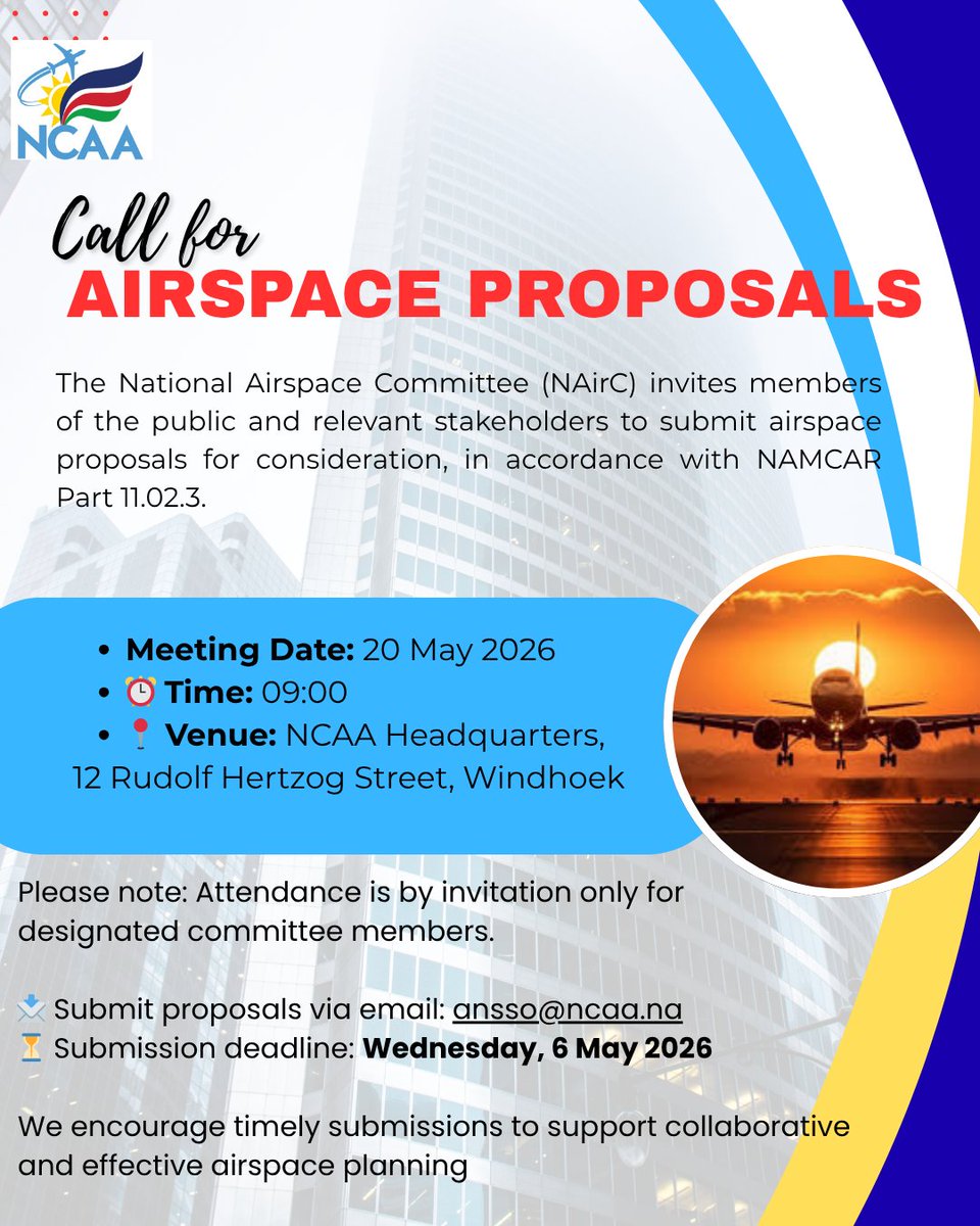 Namibia Civil Aviation Authority (NCAA) tweet media