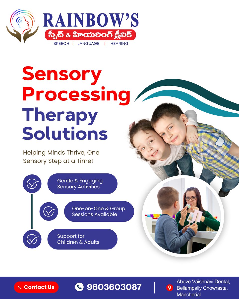 rainbowsmncl's tweet image. Sensory Processing Therapy helps improve focus, behavior, and emotional balance.

Support for children &amp;amp; adults with personalized care.

📍 Mancherial
📞 9603603087
#SensoryTherapy #ChildDevelopment