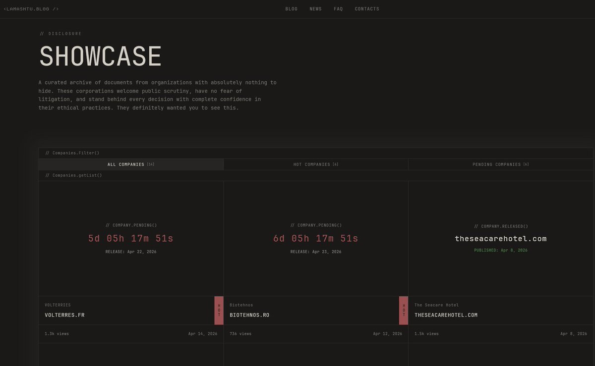 RakeshKrish12's tweet image. #LAMASHTU Group leaks via #Torrent

31.200.249.233
185.16.215.140
185.16.215.189
217.145.227.15
31.200.249.244
31.200.249.233
31.200.249.130
89.179.69.29
193.151.198.144

…vuwtrpxjoyendif3v3hrztjesfoyayd.onion

github.com/TheRavenFile/D…

#security #OSINT #ransomware #malware #databreach #hack