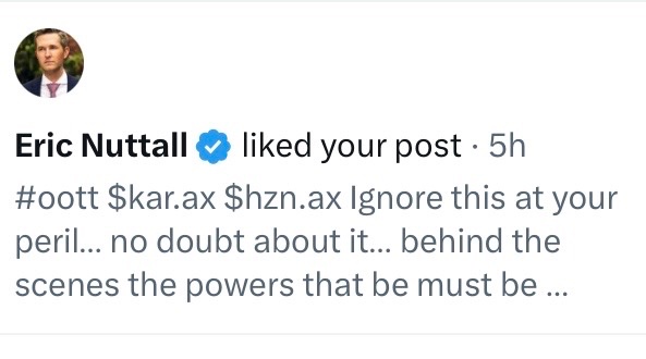 Holy hell I’m blushing… and it’s not a scam account… it’s legit 😌… if anyone doubts Rue’s analysis ever again… ref this poast 😂 <a href="/ericnuttall/">Eric Nuttall</a> #oott