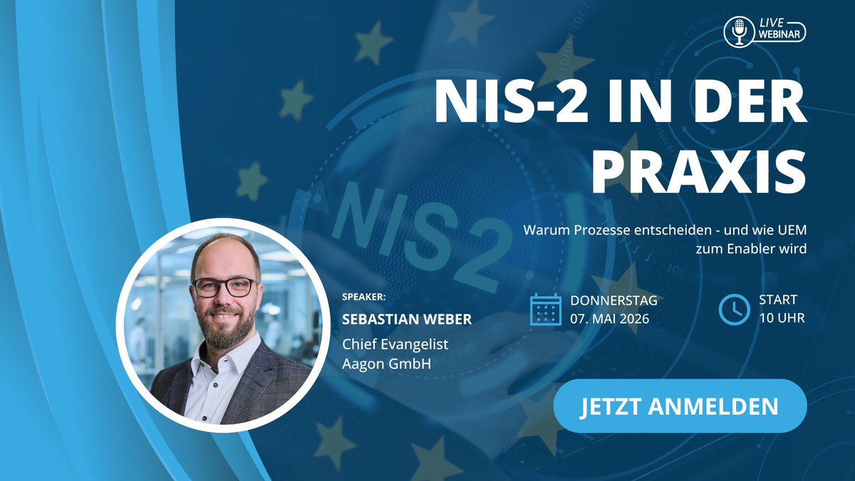 it__security's tweet image. Viele Unternehmen investieren in Security-Tools doch ohne klare Prozesse bleiben Risiken bestehen. Erfahren Sie im #Webinar, wie Sie #NIS2-Anforderungen strukturiert und praxisnah umsetzen. Jetzt anmelden ⬇️ us06web.zoom.us/webinar/regist…