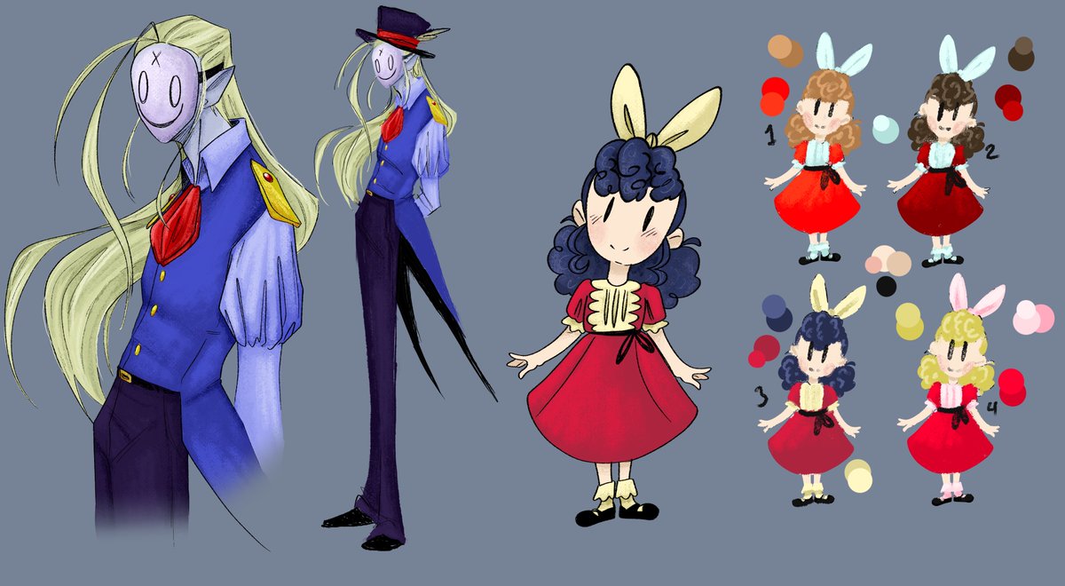 ArtsyFRI's tweet photo. Here's two of the designs I have in mind for my story idea- they made for good practice with the new render style I'm trying!

They've got that story-booky look to them, right? lol
#oc #ocartist #conceptwork #practice #storybook https://t.co/1zPWBc1cUx