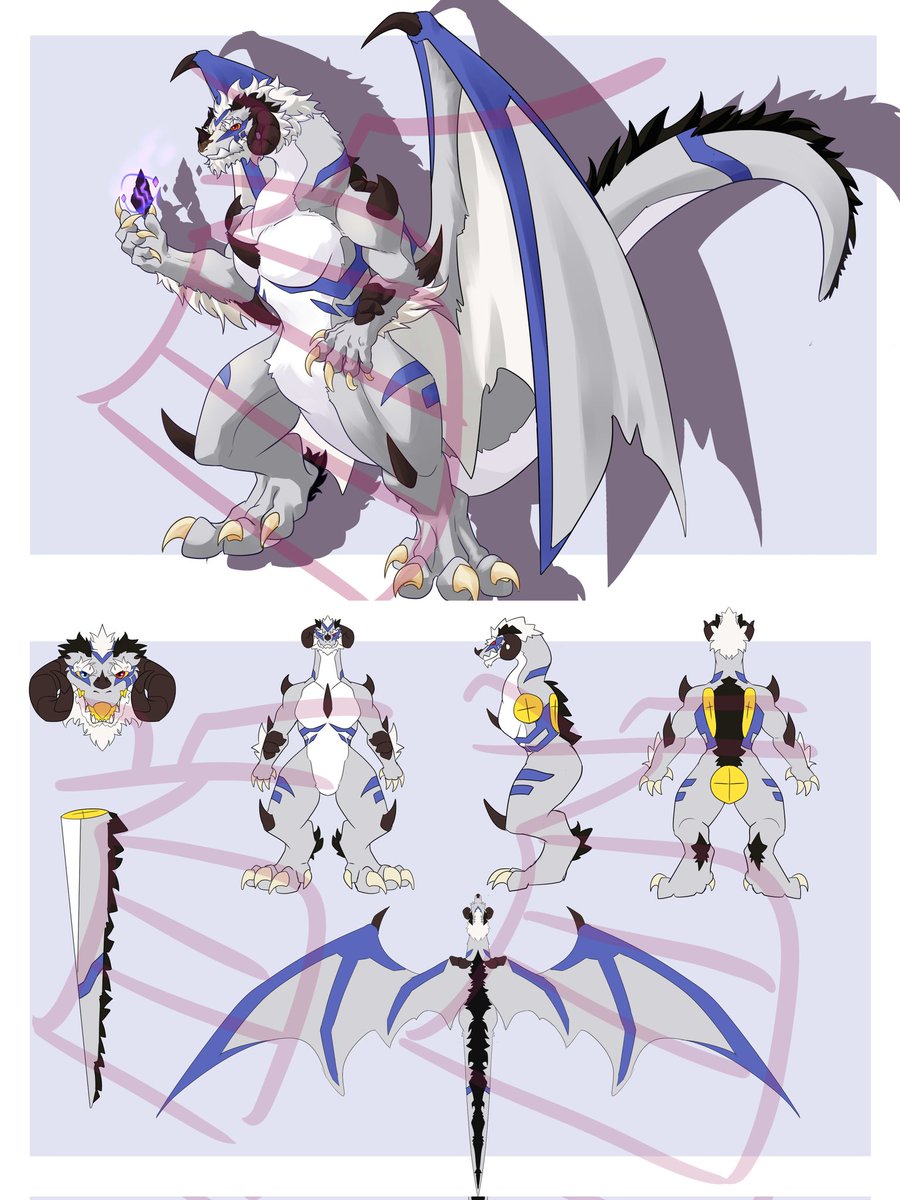 zeroro44918's tweet photo. Newly completed fursuit order, including head, paws, tail and reference sheet.
Owner:@Bahamut61 https://t.co/S4ouT6uVqI