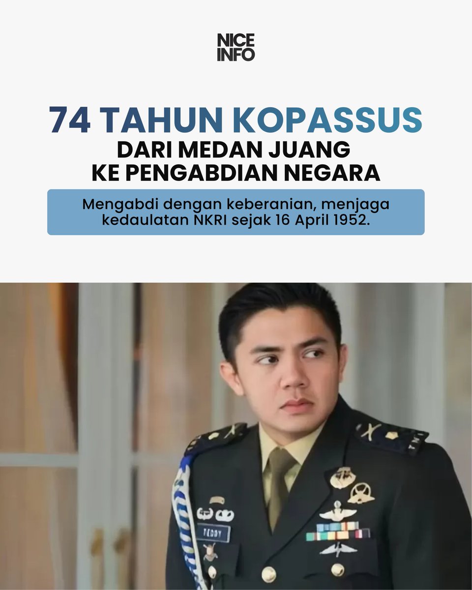 permenmniz's tweet photo. "Dirgahayu Kopassus ke-74! 🇮🇩 Sejak 1952 konsisten menjaga kedaulatan NKRI.

#Kopassus74 #TNI #MayorTeddy #BaretMerah" https://t.co/48RLpouTjF