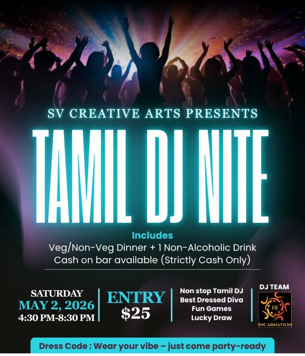 Events__Guide's tweet image. Ladies, get ready to glow!✨Join the Tamil DJ Nite in Pickering for an exclusive, 18+ ladies-only night of non-stop hits, dancing, and incredible vibes. Grab your squad and hit the floor!💃🎶

Tickets: tinyurl.com/msaxxy6t

#TamilDJNite #LadiesNight #PickeringEvents #TamilGlow