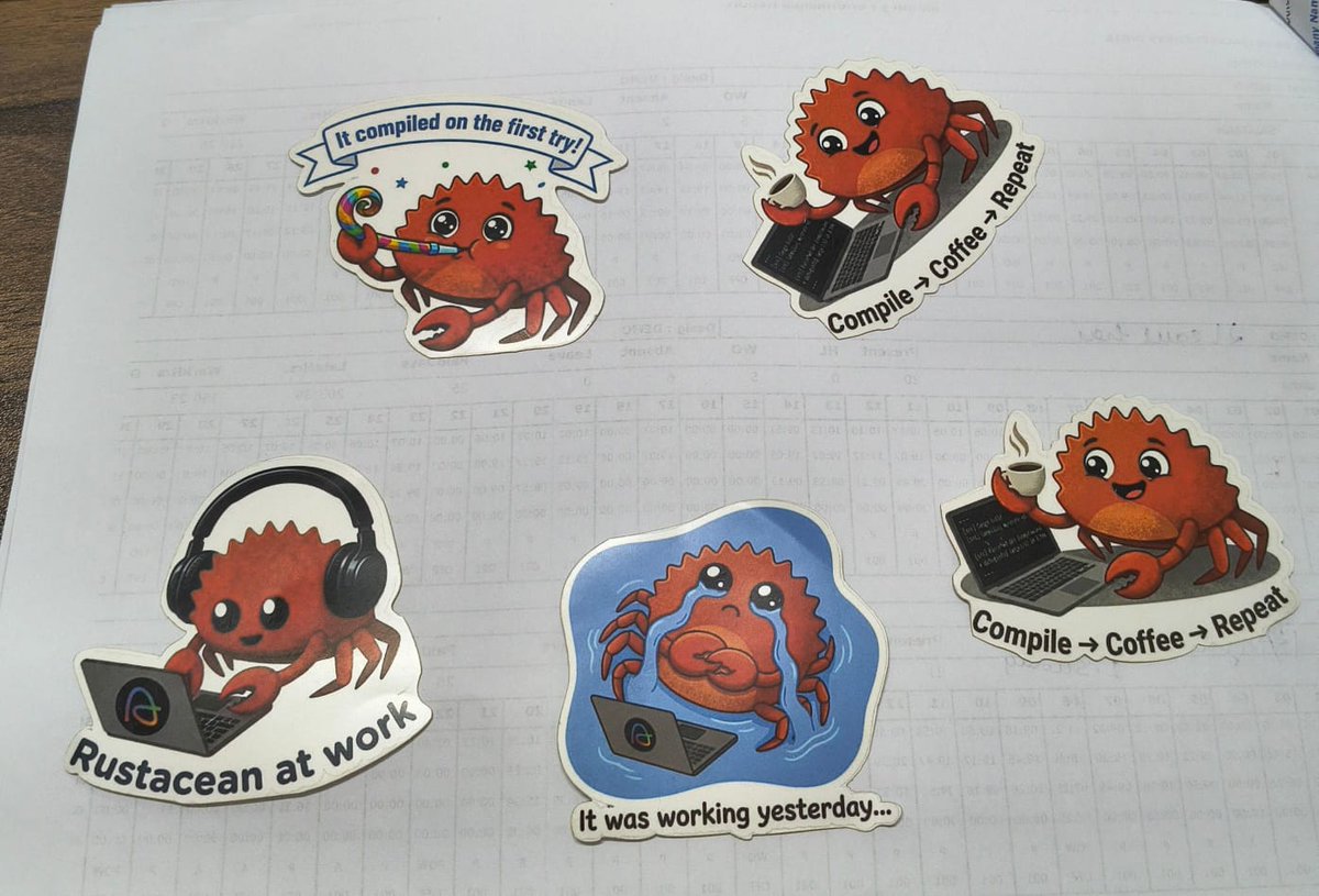 IndiaRust's tweet photo. There are going to be some cool swags at the conference tomorrow. Come visit our sponsor @aftershootco at their booth.

#rust #rustlang #RustIndia #bengaluru #hasgeek #conference https://t.co/W6tB9rtPlR