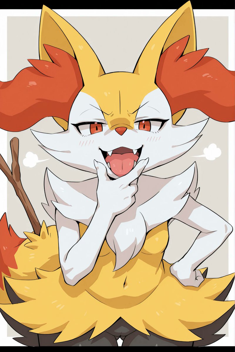GanSigong's tweet photo. テールナー Braixen https://t.co/7hzwCNkQdx