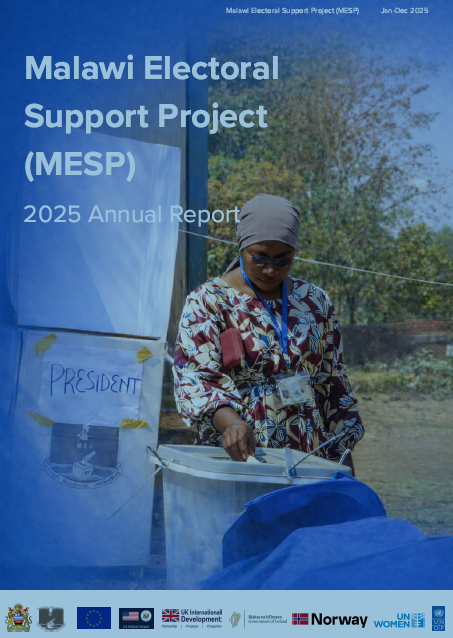 undpmalawi's tweet photo. The #MESP 2025 Annual Report is out.
In 2025, @UNDPMalawi and partners supported stronger electoral systems, increased participation of women & youth & enhanced election integrity.
Supported by MESP Basket Fund donors: 🇪🇺, 🇬🇧, 🇮🇪, 🇳🇴 & 🇺🇸.
Read more: https://t.co/EhswDNeG9U https://t.co/4BUb5xOVxz