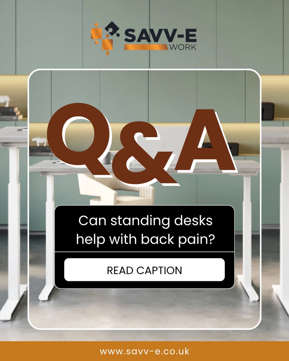 savvework's tweet photo. The short answer is yes.

Just remember to keep your screen at eye level and your elbows at a 90-degree angle. 📐

Alternate every 30 to 60 minutes for the best results.

 https://t.co/U8jU3NPf1P 💻

#savvework #backpain #ergonomictips https://t.co/BPF6yaLsb1