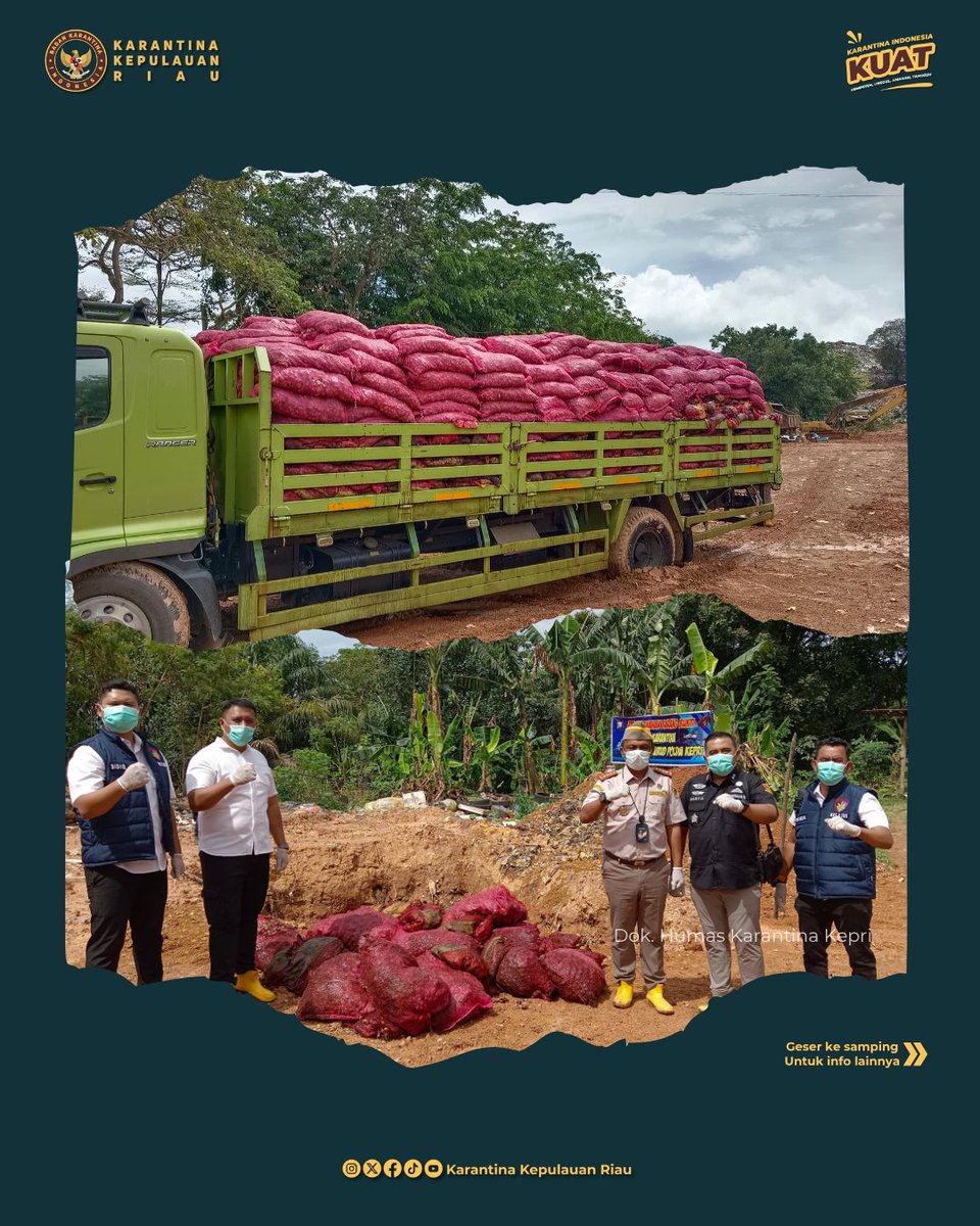 Sinergi tegas demi keamanan hayati! Karantina Kepri bersama Polairud Polda Kepri musnahkan ±27 ton bawang merah sebagai langkah nyata penegakan hukum dan pencegahan penyebaran organisme pengganggu.

Selengkapnya di FP Karantina Kepri facebook.com/share/p/1DTyKN…